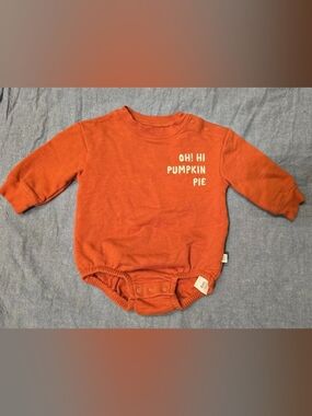 little planet Baby Bodysuit Orange 6M